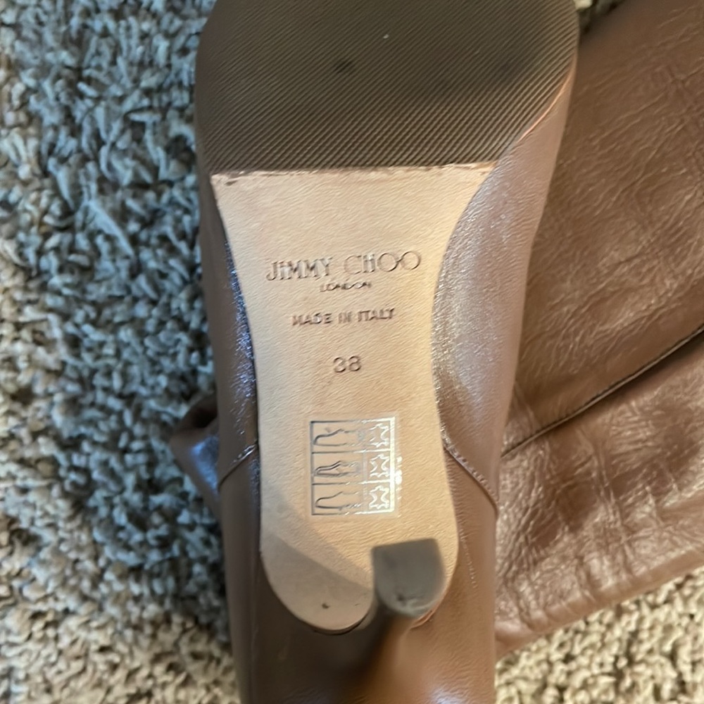 Worn Once. Authentic Jimmy Choo Camel Knee High B… - image 6